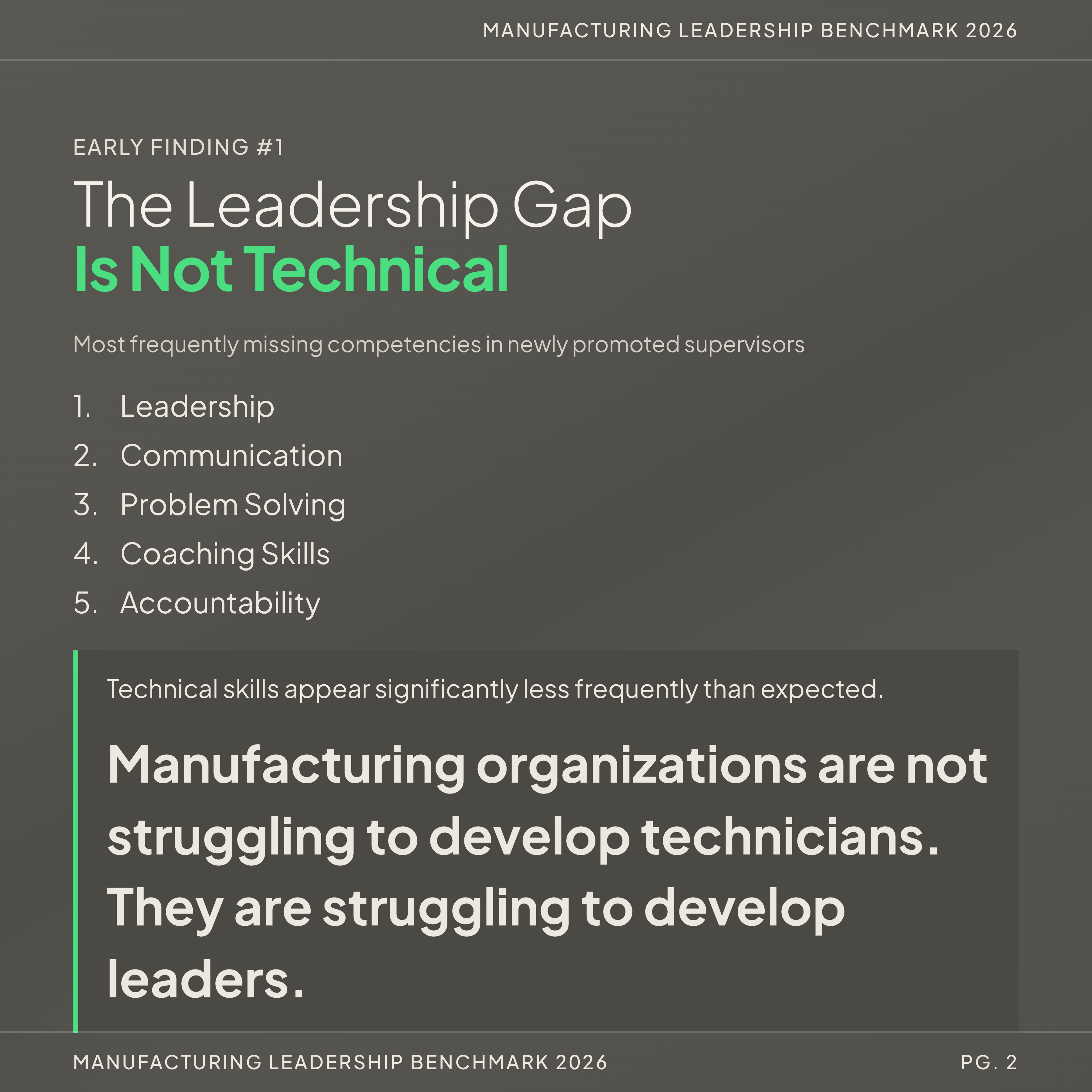 Early Finding #1 — The Leadership Gap Is Not Technical