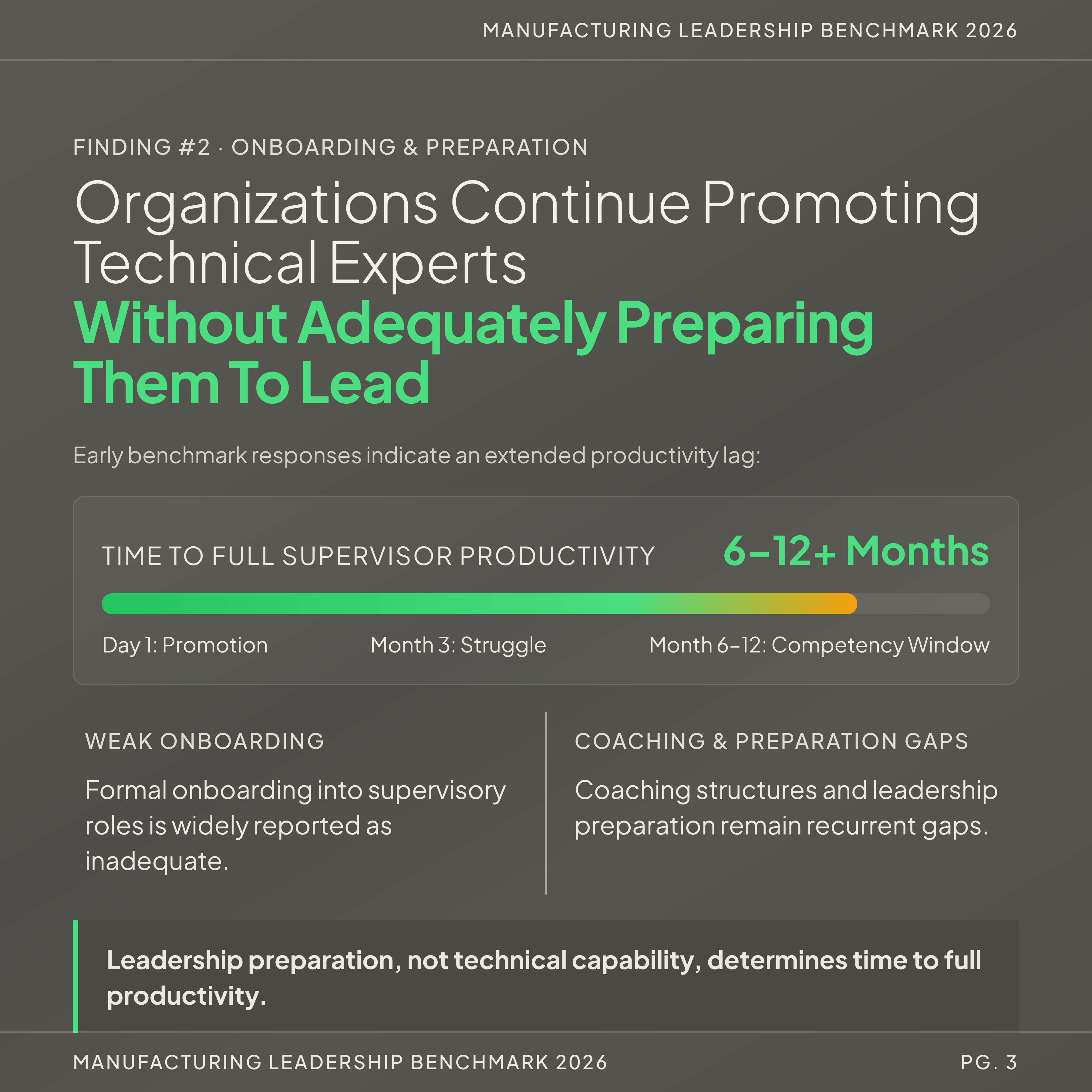 Finding #2 — Organizations Continue Promoting Technical Experts Without Adequately Preparing Them To Lead